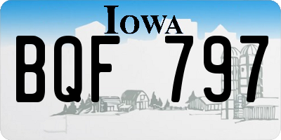 IA license plate BQF797