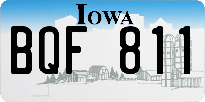 IA license plate BQF811