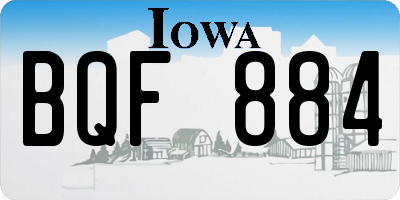 IA license plate BQF884