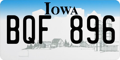 IA license plate BQF896
