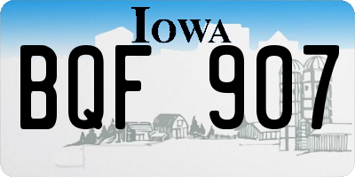 IA license plate BQF907