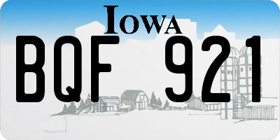 IA license plate BQF921