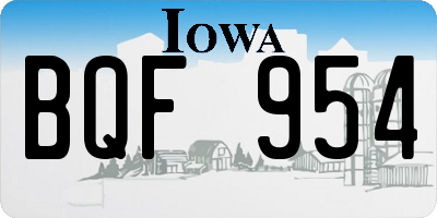 IA license plate BQF954