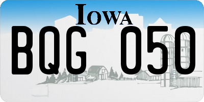 IA license plate BQG050