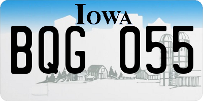 IA license plate BQG055
