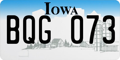 IA license plate BQG073