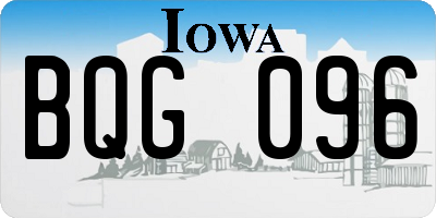 IA license plate BQG096