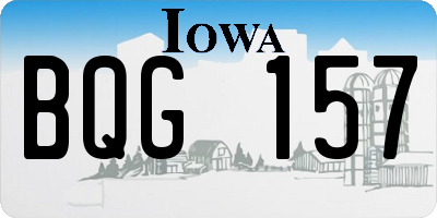 IA license plate BQG157