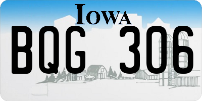 IA license plate BQG306