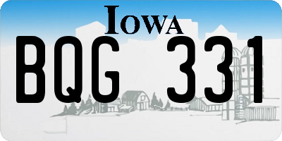 IA license plate BQG331