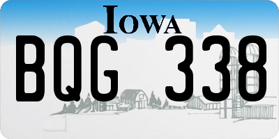 IA license plate BQG338