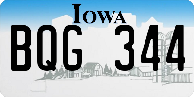 IA license plate BQG344