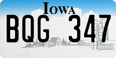 IA license plate BQG347