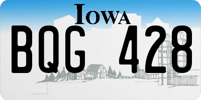 IA license plate BQG428
