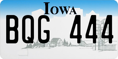 IA license plate BQG444