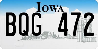 IA license plate BQG472