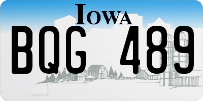 IA license plate BQG489