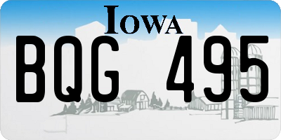 IA license plate BQG495