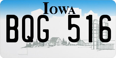 IA license plate BQG516