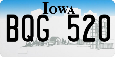 IA license plate BQG520