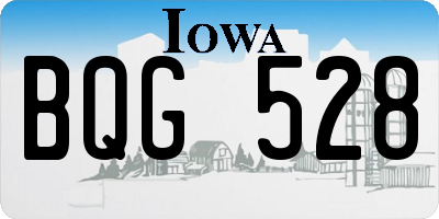 IA license plate BQG528