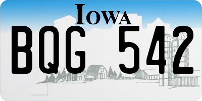 IA license plate BQG542