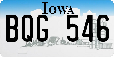 IA license plate BQG546