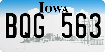 IA license plate BQG563