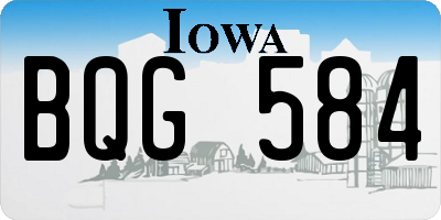 IA license plate BQG584