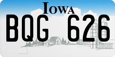 IA license plate BQG626