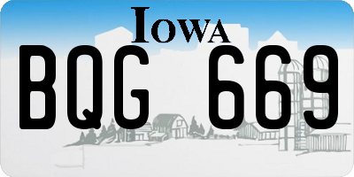 IA license plate BQG669