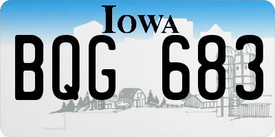 IA license plate BQG683