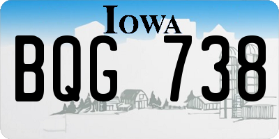 IA license plate BQG738