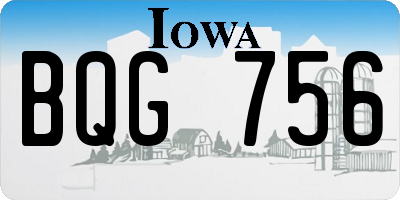 IA license plate BQG756