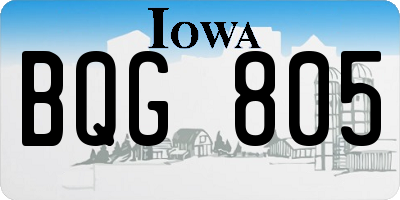IA license plate BQG805