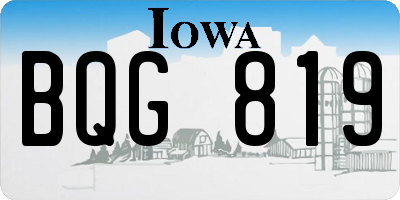 IA license plate BQG819