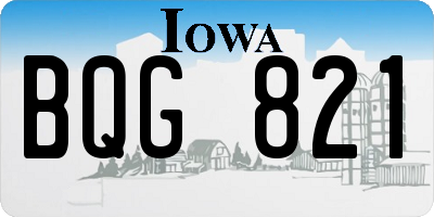 IA license plate BQG821