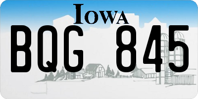 IA license plate BQG845