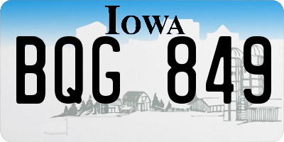 IA license plate BQG849