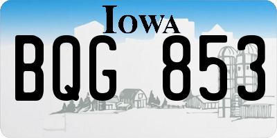 IA license plate BQG853