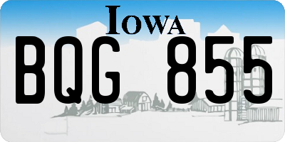 IA license plate BQG855