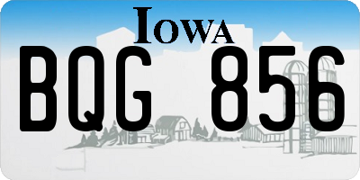 IA license plate BQG856