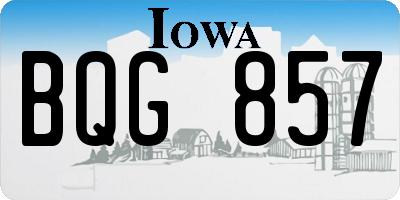 IA license plate BQG857