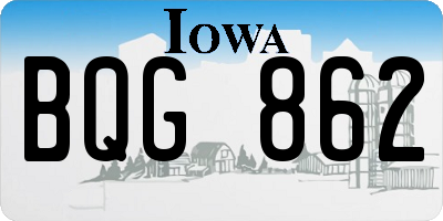 IA license plate BQG862