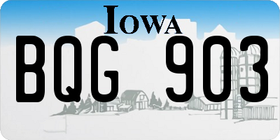 IA license plate BQG903