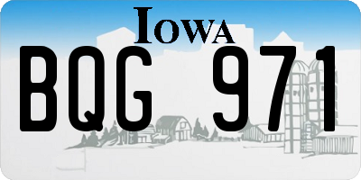 IA license plate BQG971