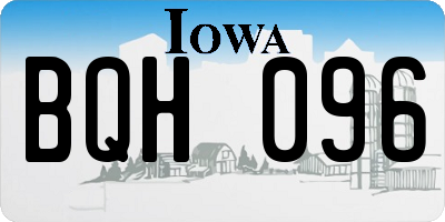 IA license plate BQH096