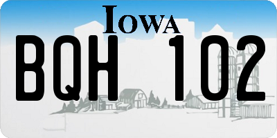 IA license plate BQH102