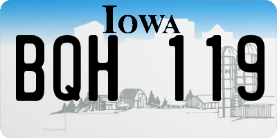 IA license plate BQH119