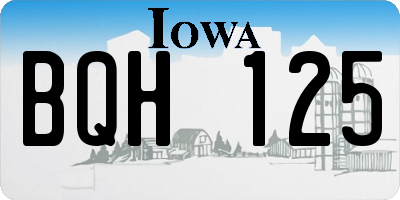 IA license plate BQH125